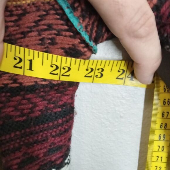 Maurices Multicolor AZTEC Open Front Draped Cardigan Sweater Women's Size Large - Picture 6 of 7